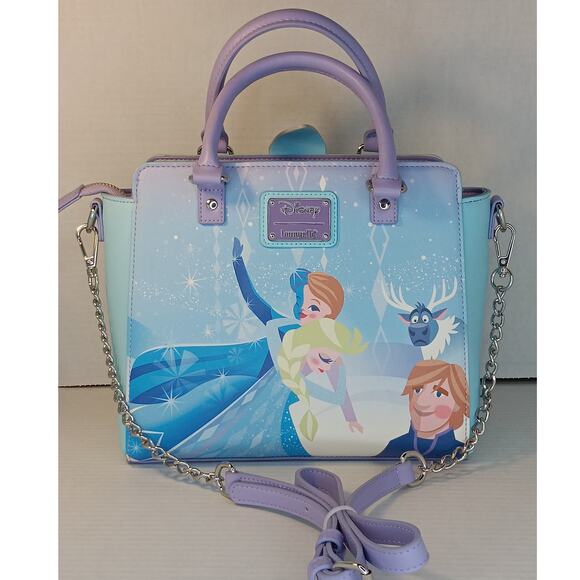 Loungefly Handbags - Loungefly Disney Frozen Shoulder Bag - Blue and Purple